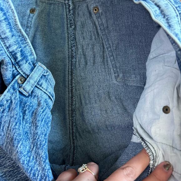 Stefano World Wide Dark Wash Acid Wash Peg Leg Zipper Accent Jeans size  20 - Picture 10 of 10